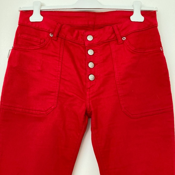 Zadig & Voltaire stretch red denim jeans size 28 - Picture 1 of 8